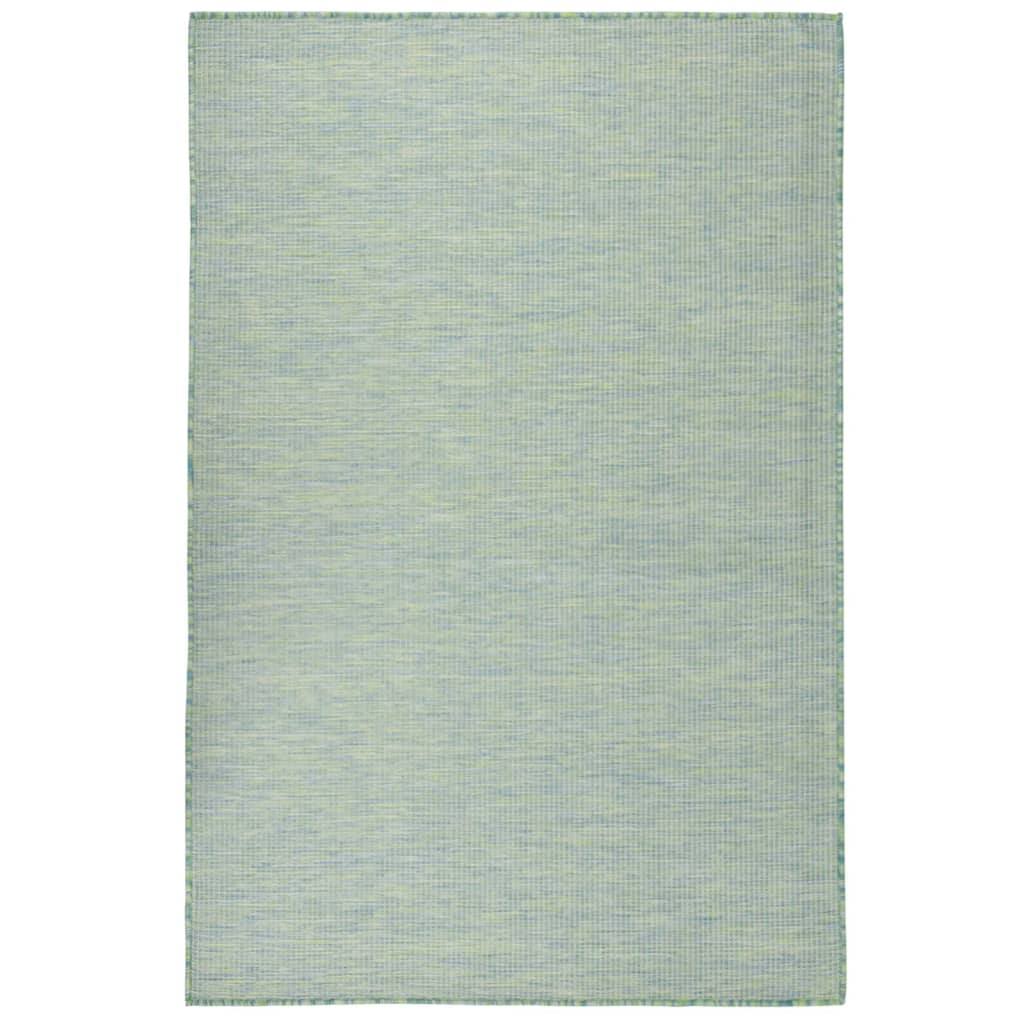 Buitenkleed platgeweven 120x170 cm turquoise is nu te koop bij PeponiXL, paradijselijk wonen!