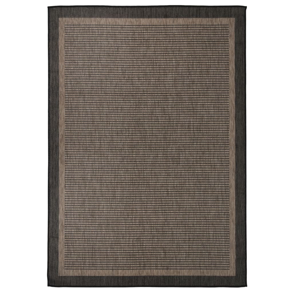 Buitenkleed platgeweven 140x200 cm donkerbruin is nu te koop bij PeponiXL, paradijselijk wonen!