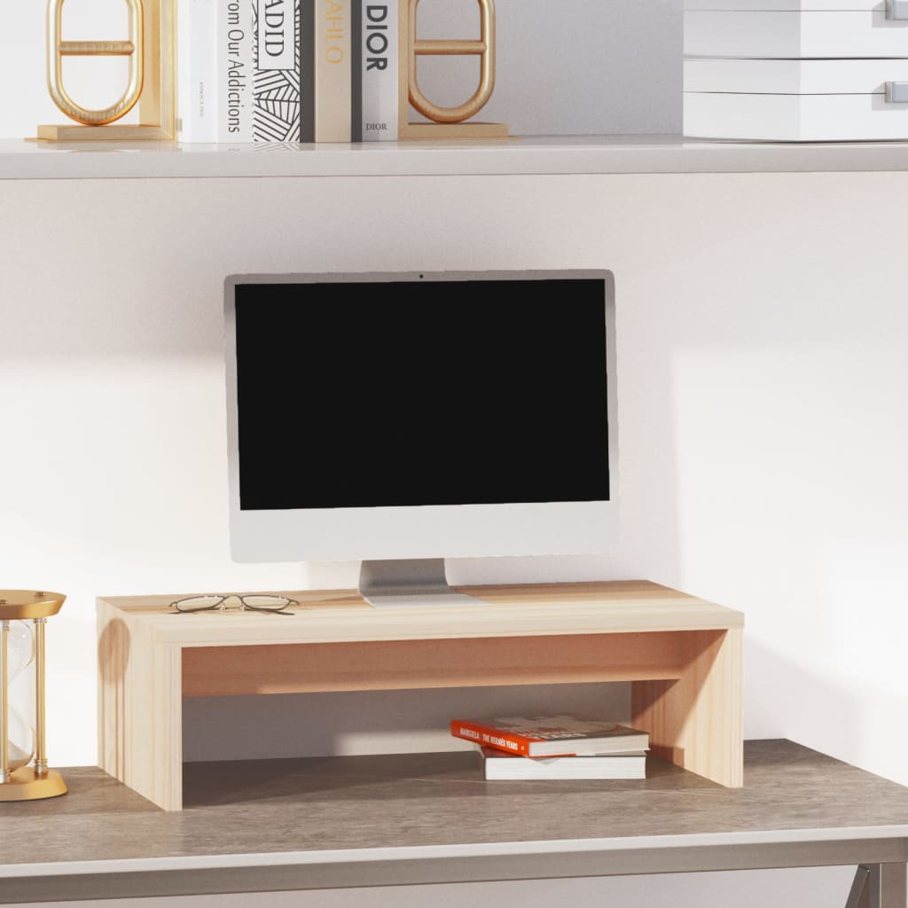 Monitorstandaard 50x27x15 cm massief grenenhout is nu te koop bij PeponiXL, paradijselijk wonen!
