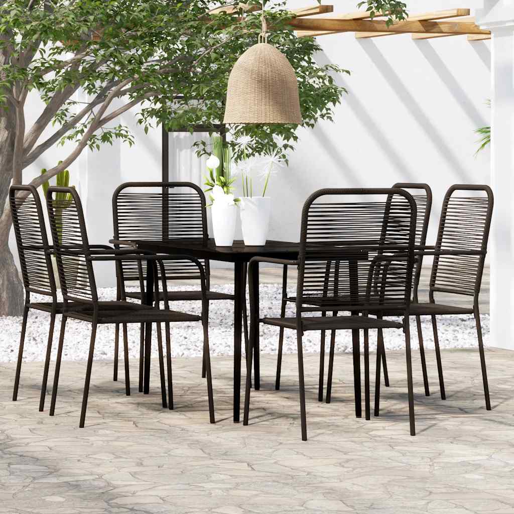 7-delige Tuinset zwart is nu te koop bij PeponiXL, paradijselijk wonen!