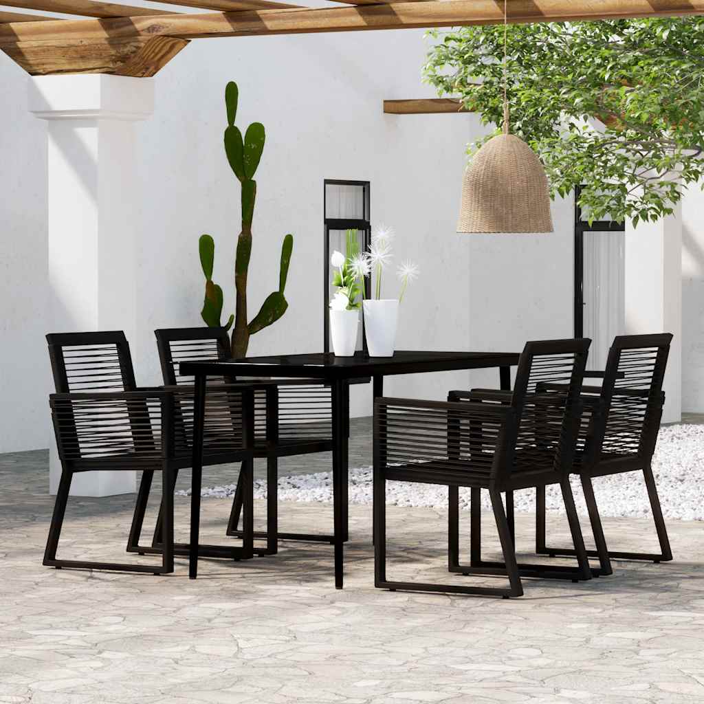 5-delige Tuinset zwart is nu te koop bij PeponiXL, paradijselijk wonen!