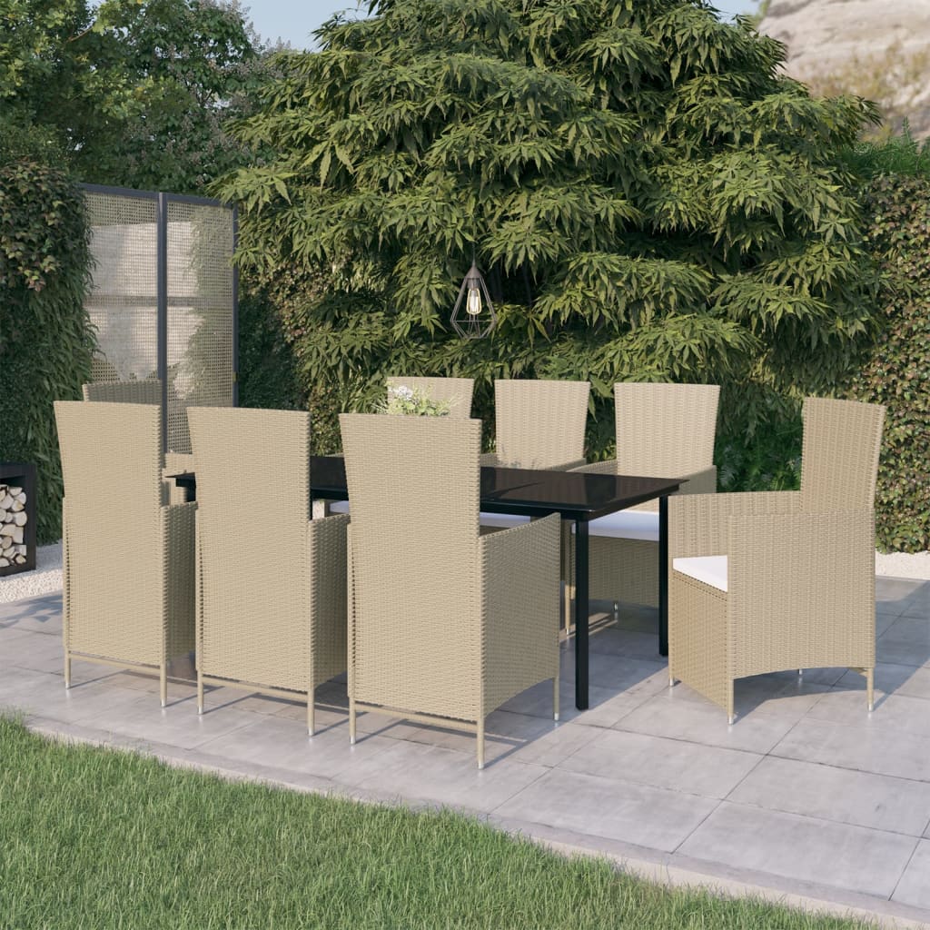 9-delige Tuinset met kussens beige is nu te koop bij PeponiXL, paradijselijk wonen!