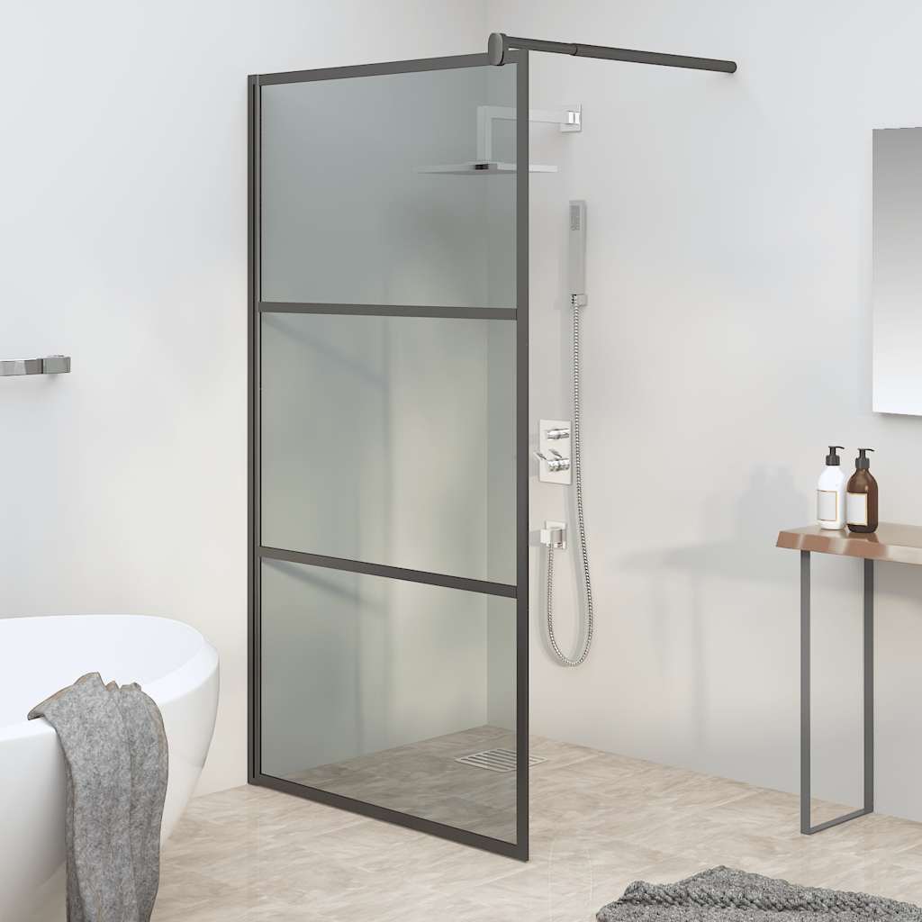 Inloopdouchewand 115x195 cm donker ESG-glas zwart is nu te koop bij PeponiXL, paradijselijk wonen!