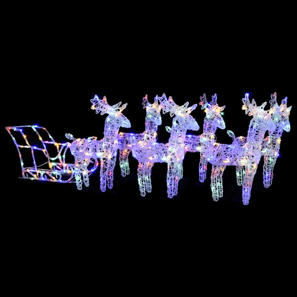 Kerstversiering rendieren en slee 320 LED's acryl is nu te koop bij PeponiXL, paradijselijk wonen!