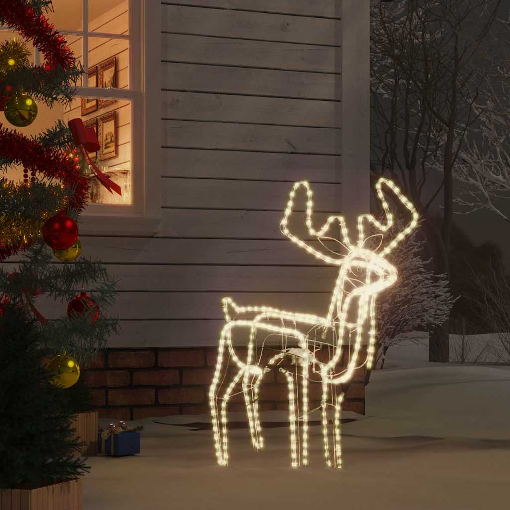 Kerstfiguur rendier met bewegende kop warmwit 76x42x87 cm is nu te koop bij PeponiXL, paradijselijk wonen!