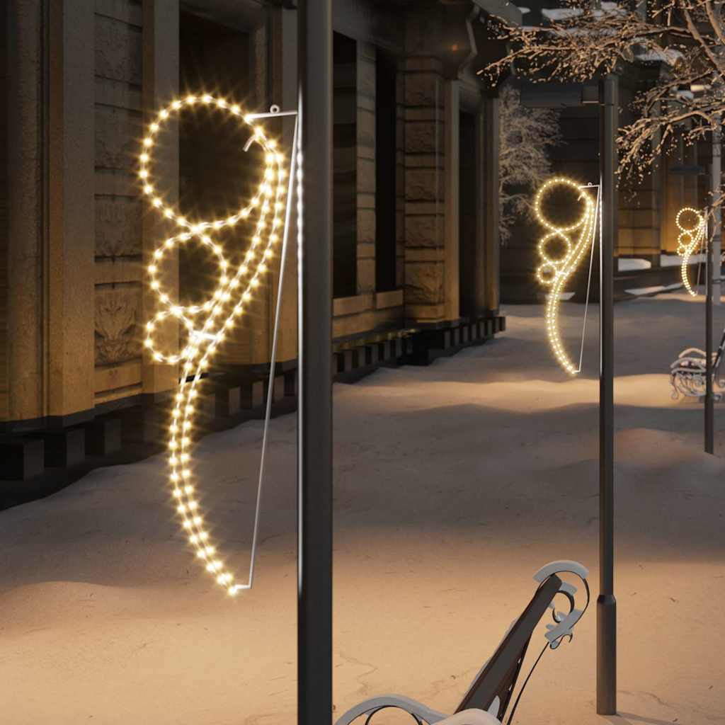 Lichtkabels 2 st balvormig warmwit 115,5x35x4,5 cm is nu te koop bij PeponiXL, paradijselijk wonen!