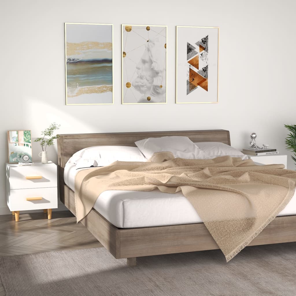 Nachtkastjes 2 st 40x35x47,5 cm wit is nu te koop bij PeponiXL, paradijselijk wonen!