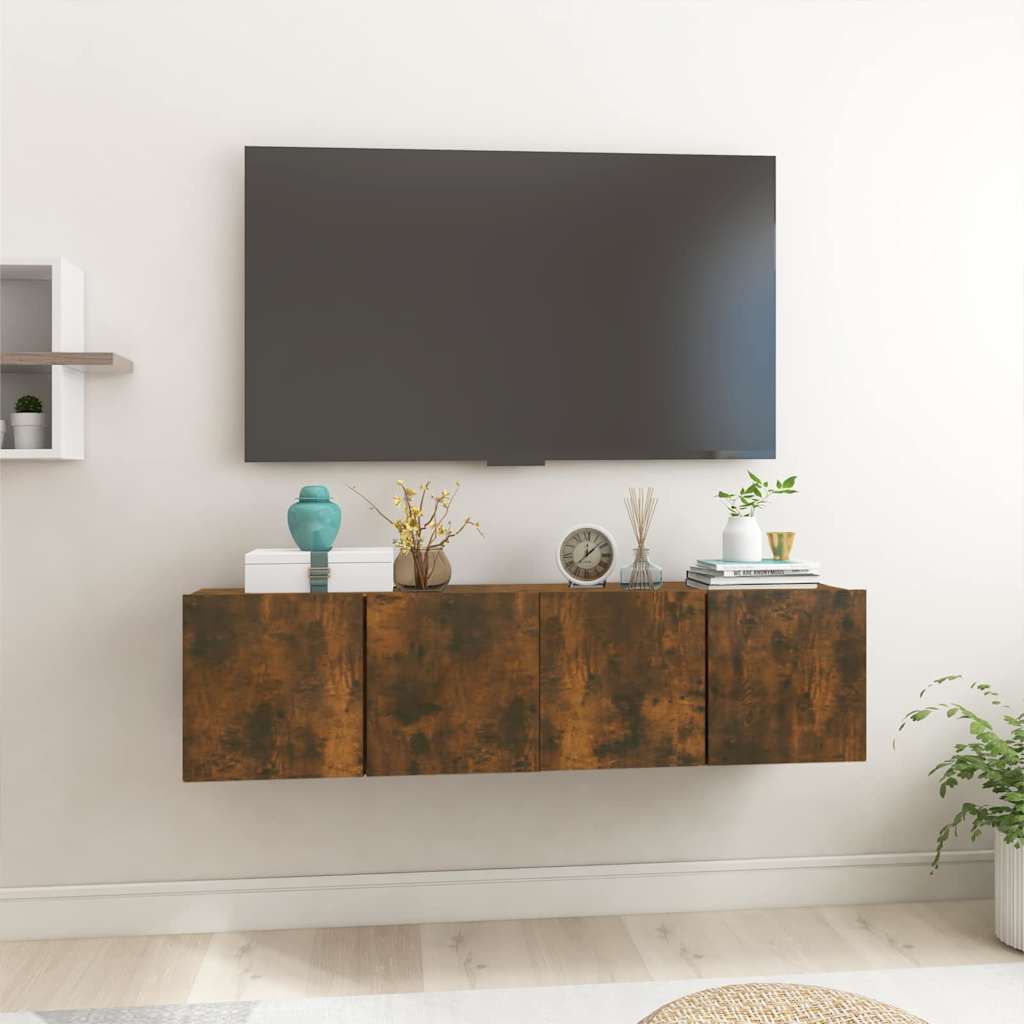 | Tv-meubelset | 2 pcs Bruin 60 x 30 x 30 cm Bewerkt hout is nu te koop bij PeponiXL, paradijselijk wonen!