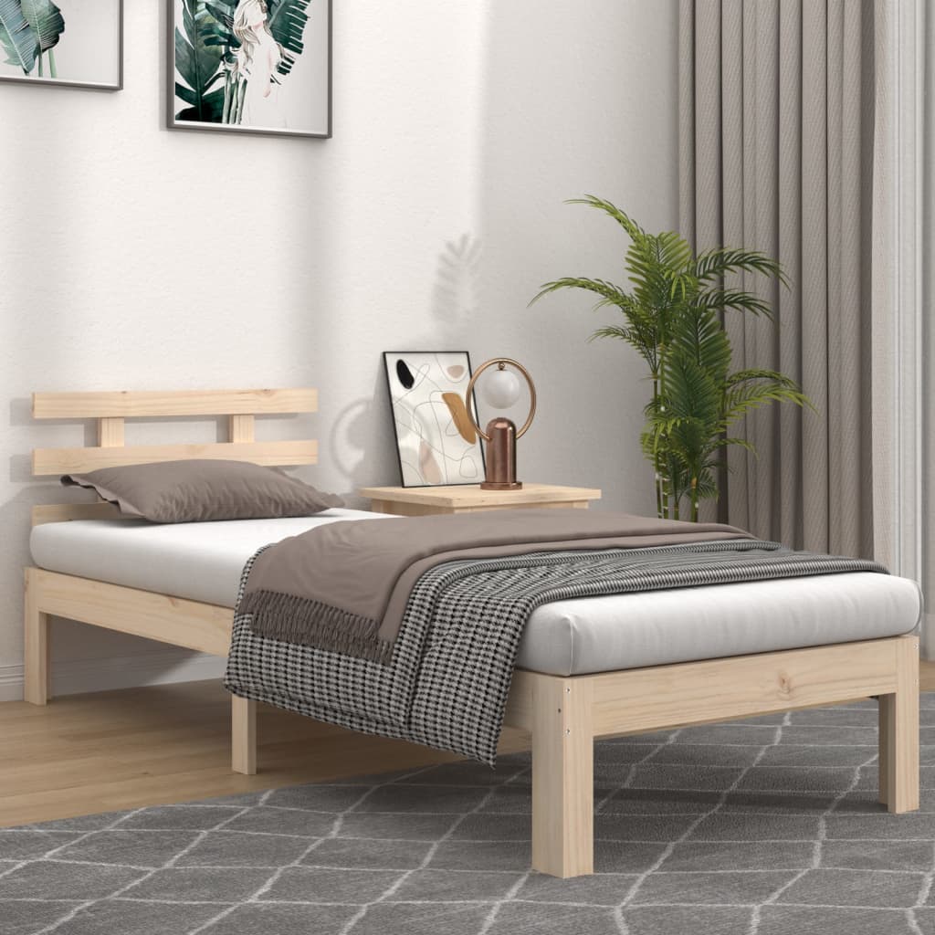 Bedframe massief hout 90x190 cm is nu te koop bij PeponiXL, paradijselijk wonen!