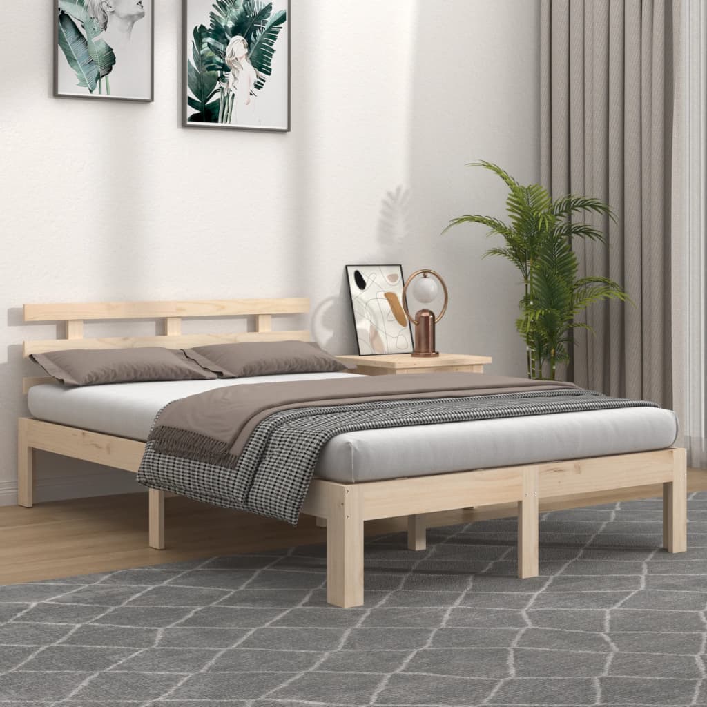 Bedframe massief hout 180x200 cm Super King Size is nu te koop bij PeponiXL, paradijselijk wonen!