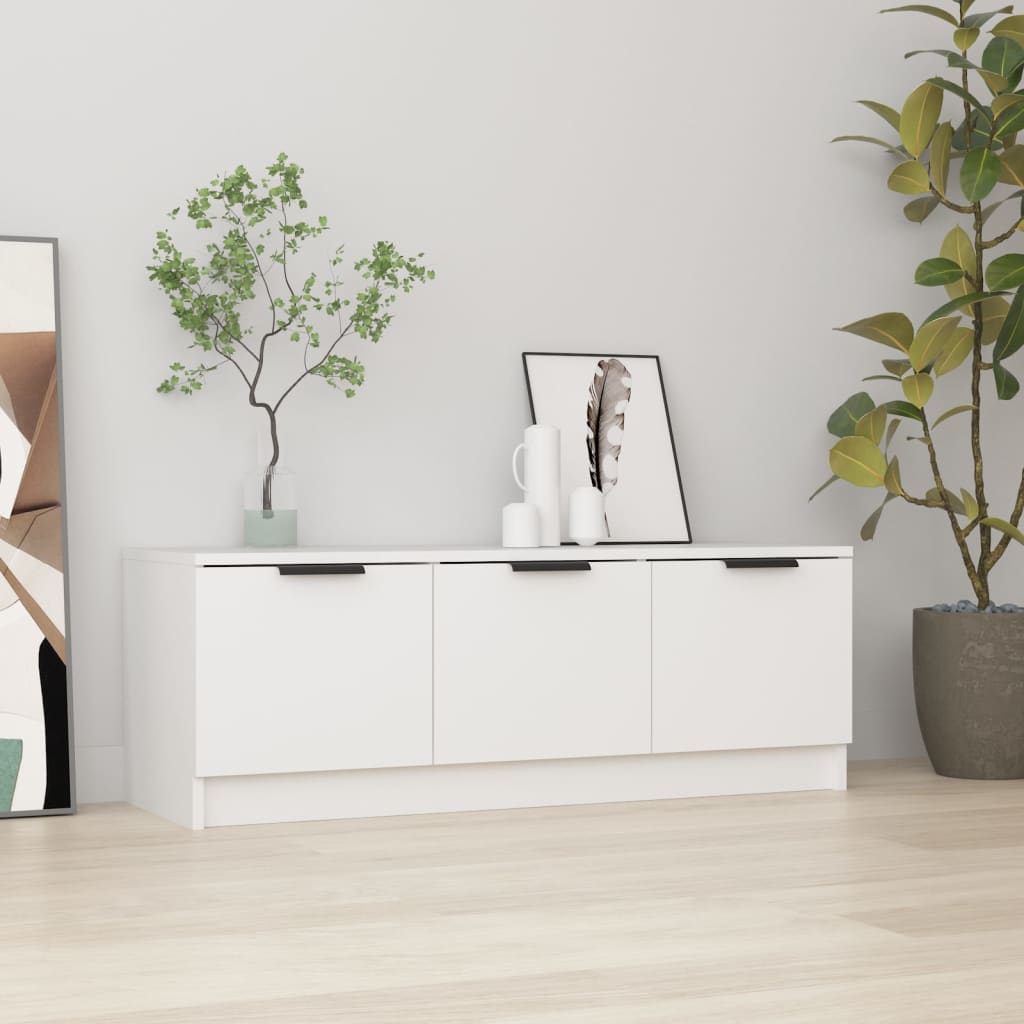 Tv-meubel 102x35x36,5 cm bewerkt hout wit is nu te koop bij PeponiXL, paradijselijk wonen!