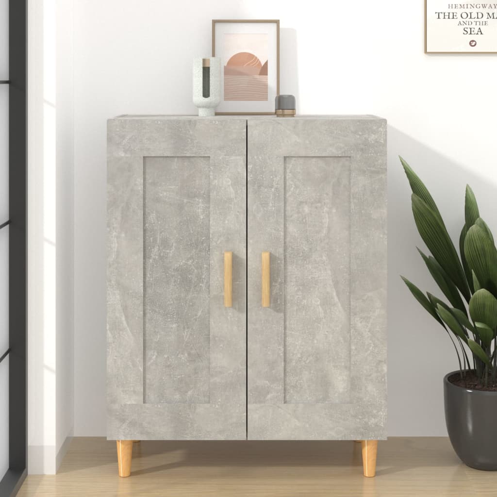 Dressoir 69,5x34x90 cm bewerkt hout betongrijs is nu te koop bij PeponiXL, paradijselijk wonen!