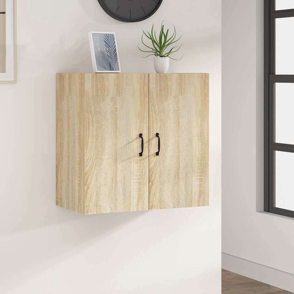 Hangkast 60x31x60 cm bewerkt hout sonoma eikenkleurig is nu te koop bij PeponiXL, paradijselijk wonen!