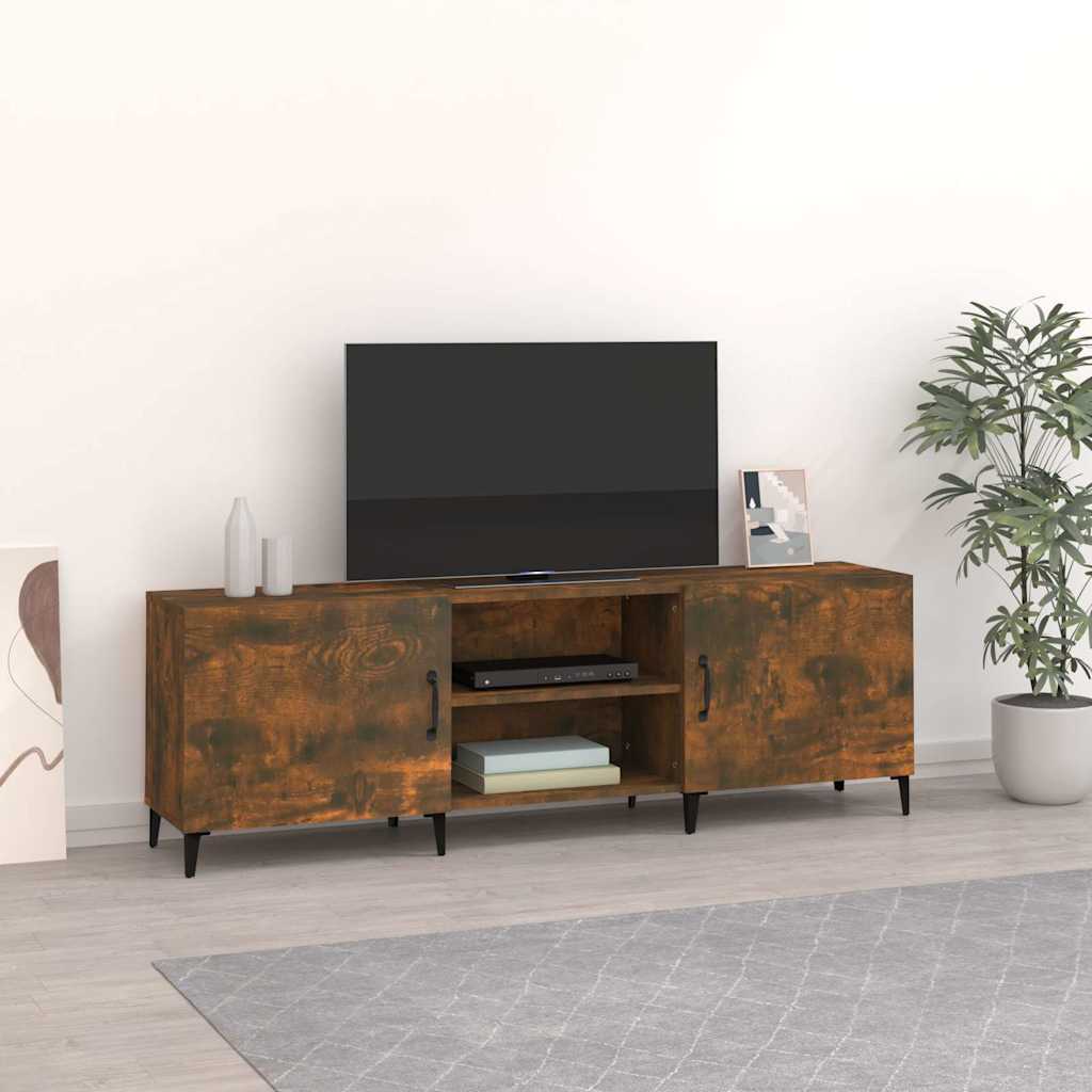 Tv-meubel 150x30x50 cm bewerkt hout gerookt eikenkleurig is nu te koop bij PeponiXL, paradijselijk wonen!
