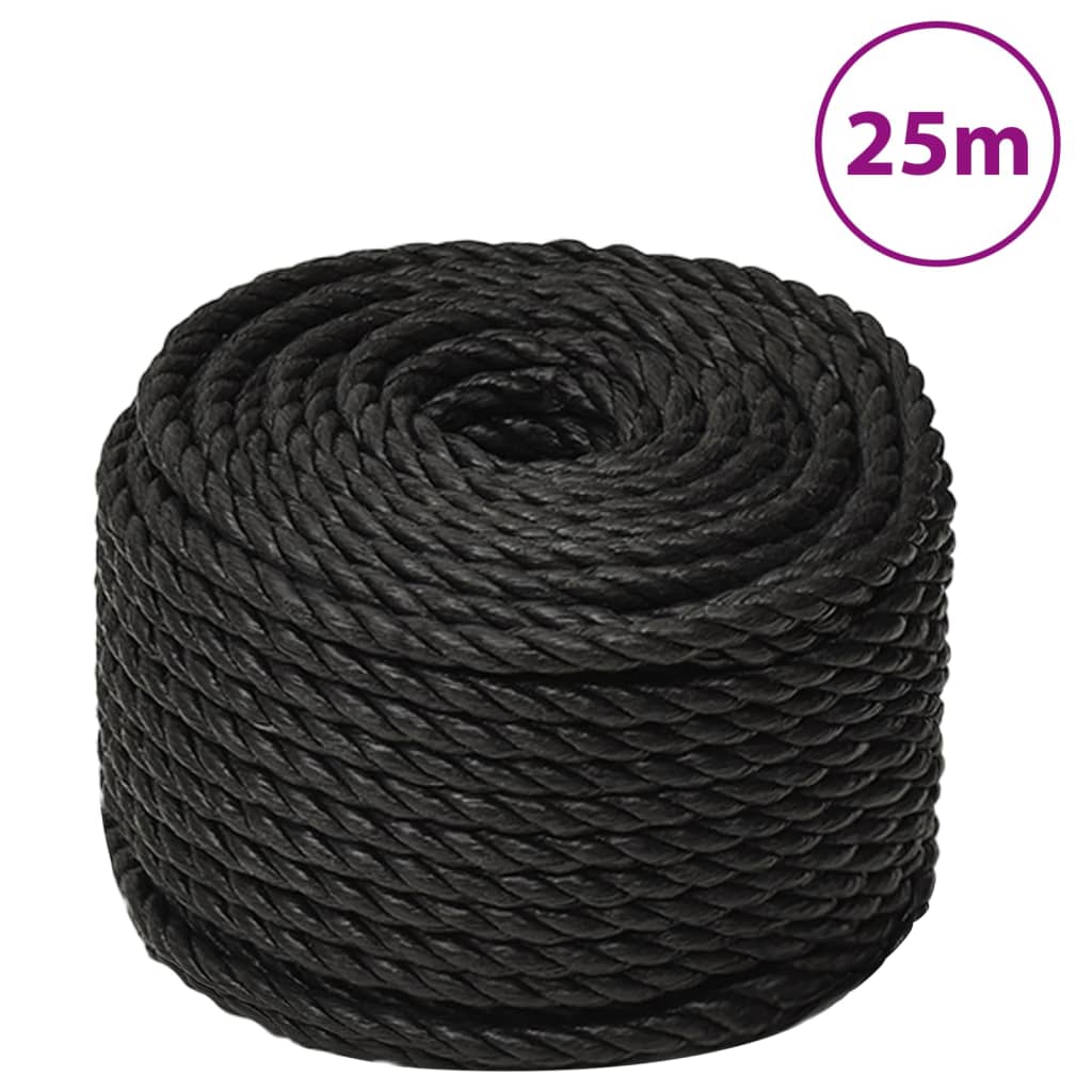 Werktouw 14 mm 25 m polypropeen zwart is nu te koop bij PeponiXL, paradijselijk wonen!
