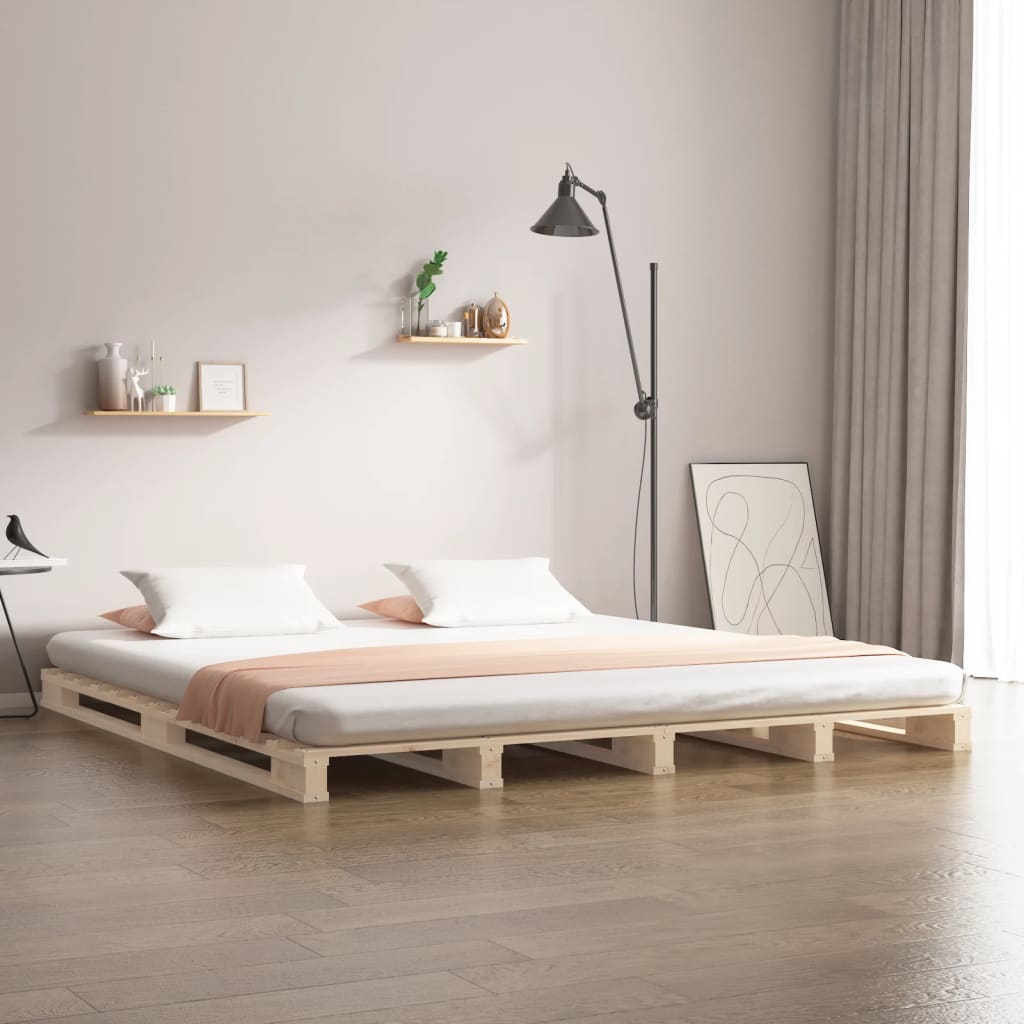 Palletbed massief grenenhout 120x190 cm is nu te koop bij PeponiXL, paradijselijk wonen!