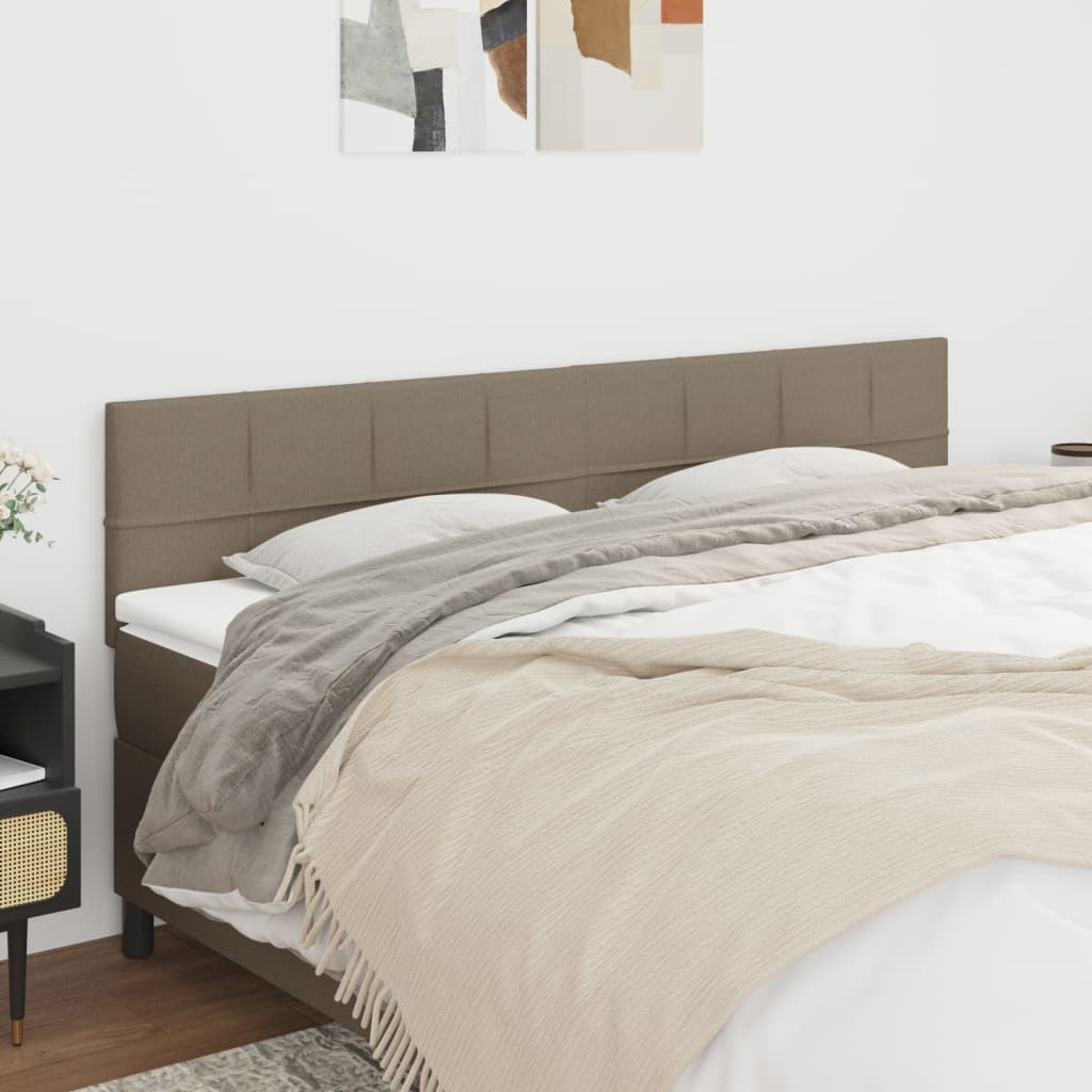 Hoofdborden 180x5x78/88 cm stof taupe is nu te koop bij PeponiXL, paradijselijk wonen!
