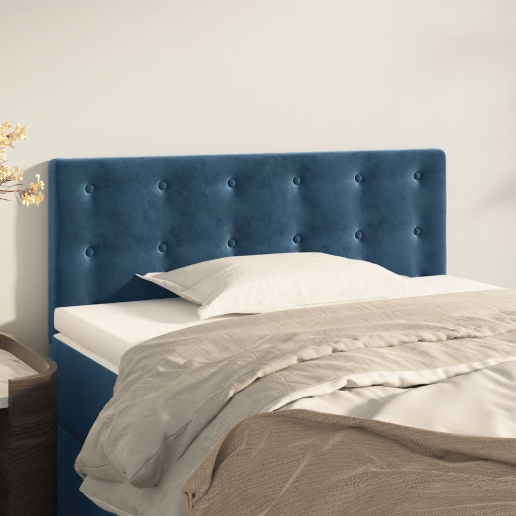 Hoofdbord 90x5x78/88 cm fluweel donkerblauw is nu te koop bij PeponiXL, paradijselijk wonen!