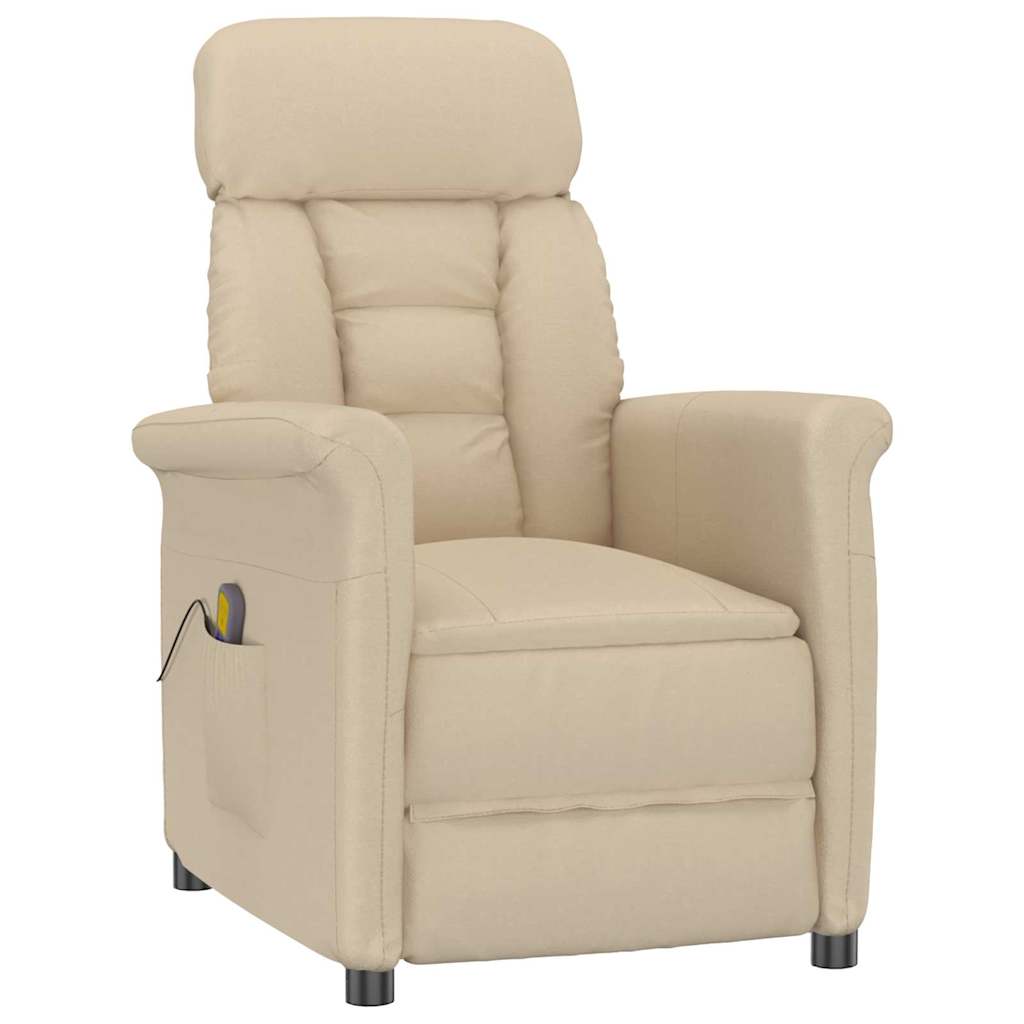 Massagestoel Crème 96.5 x 70.5 x 95 cm Microvezel is nu te koop bij PeponiXL, paradijselijk wonen!