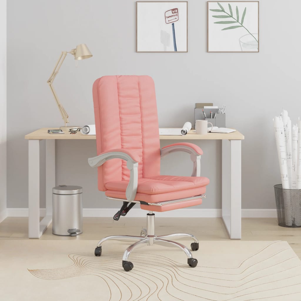 Kantoorstoel verstelbaar kunstleer roze is nu te koop bij PeponiXL, paradijselijk wonen!