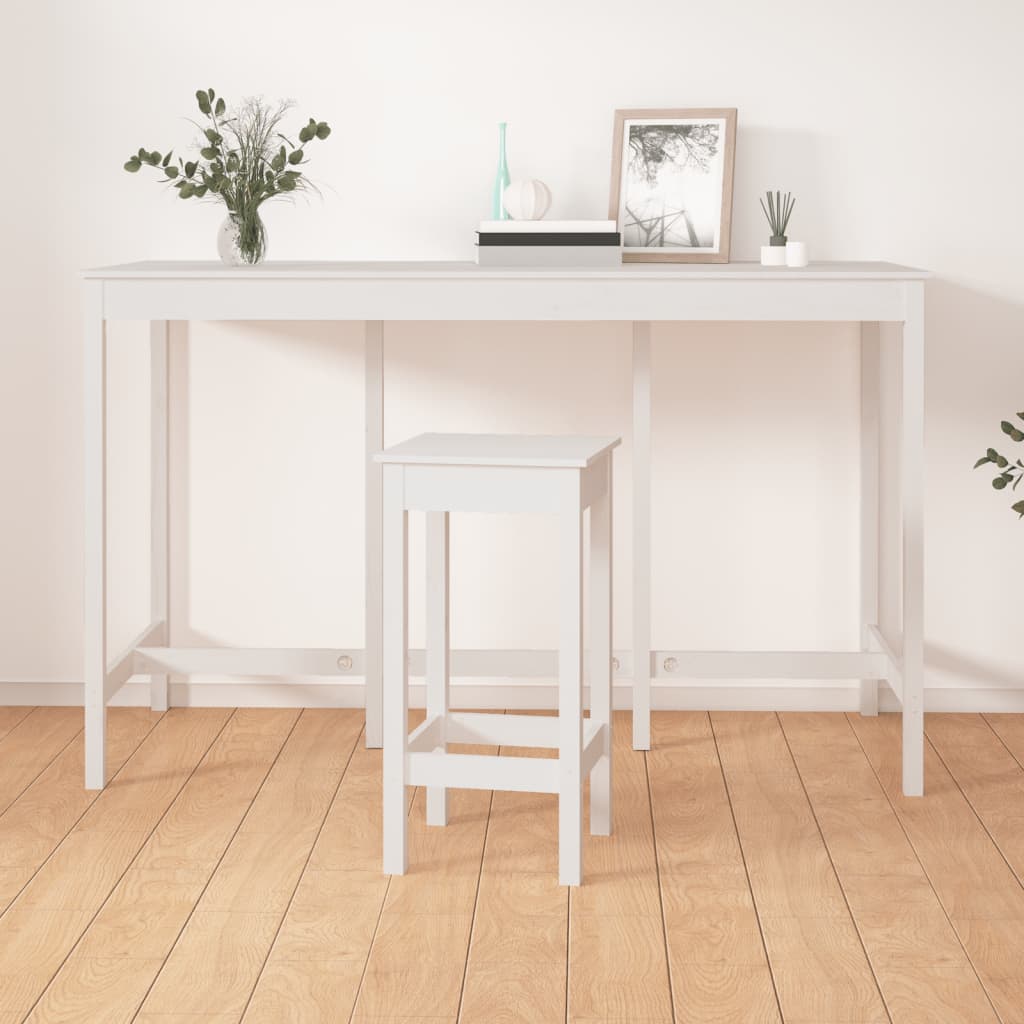 Bartafel 180x80x110 cm massief grenenhout wit is nu te koop bij PeponiXL, paradijselijk wonen!