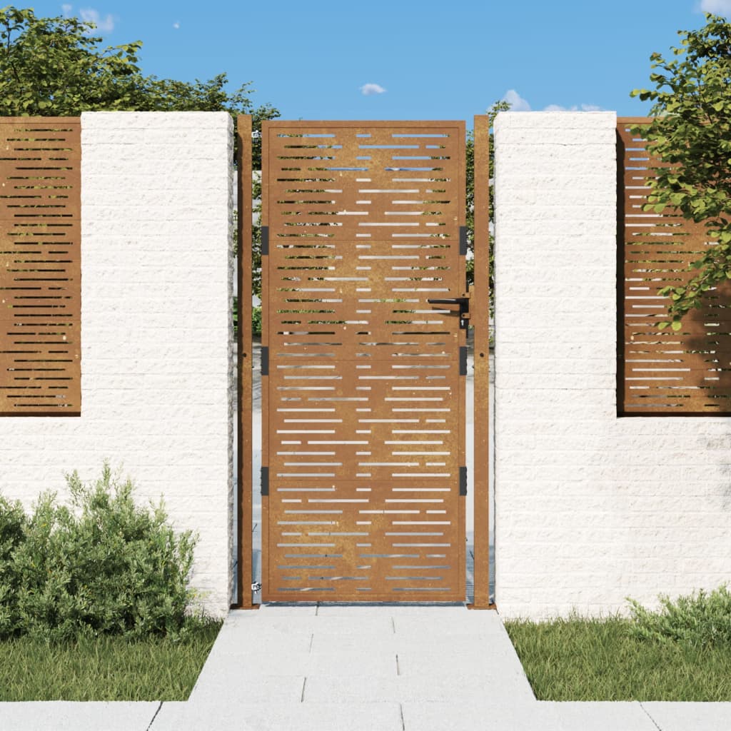 Poort 100x175 cm vierkant cortenstaal is nu te koop bij PeponiXL, paradijselijk wonen!