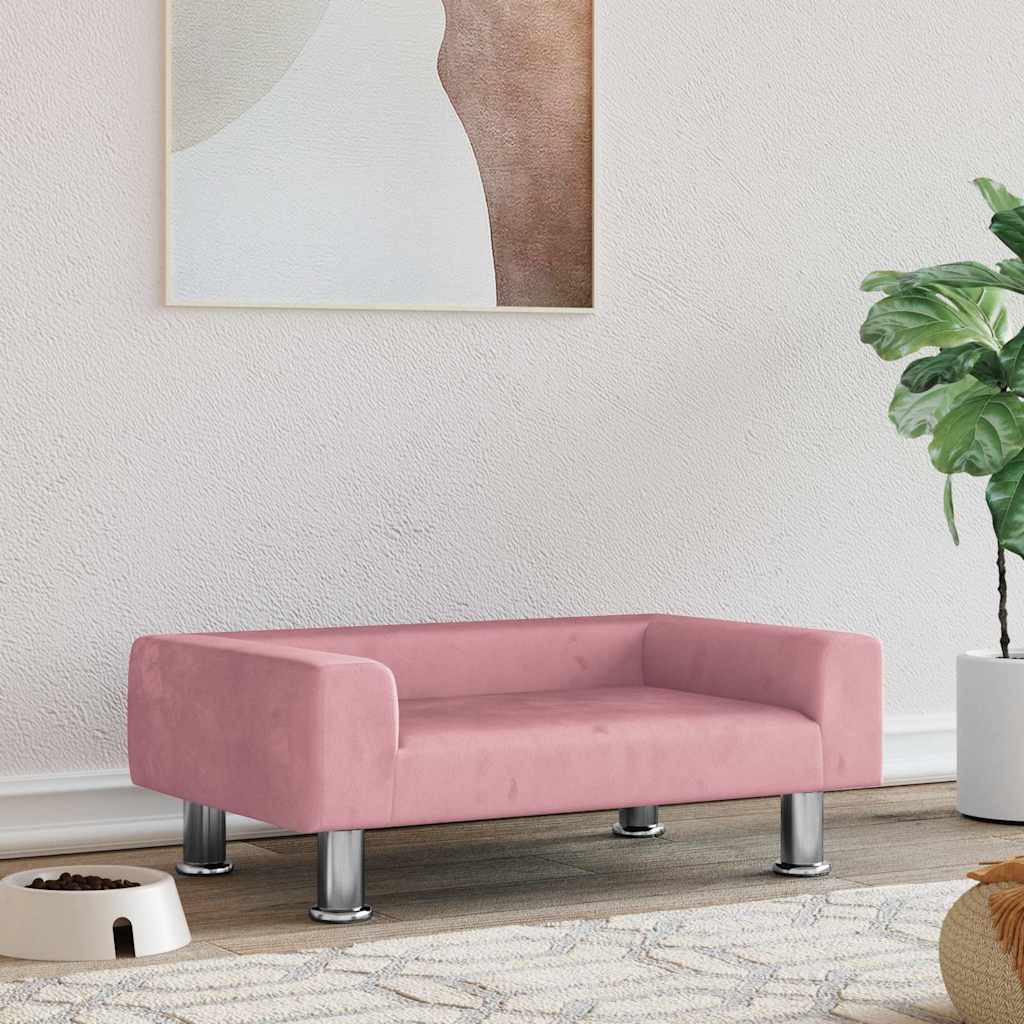 Hondenmand 70x45x26,5 cm fluweel roze is nu te koop bij PeponiXL, paradijselijk wonen!