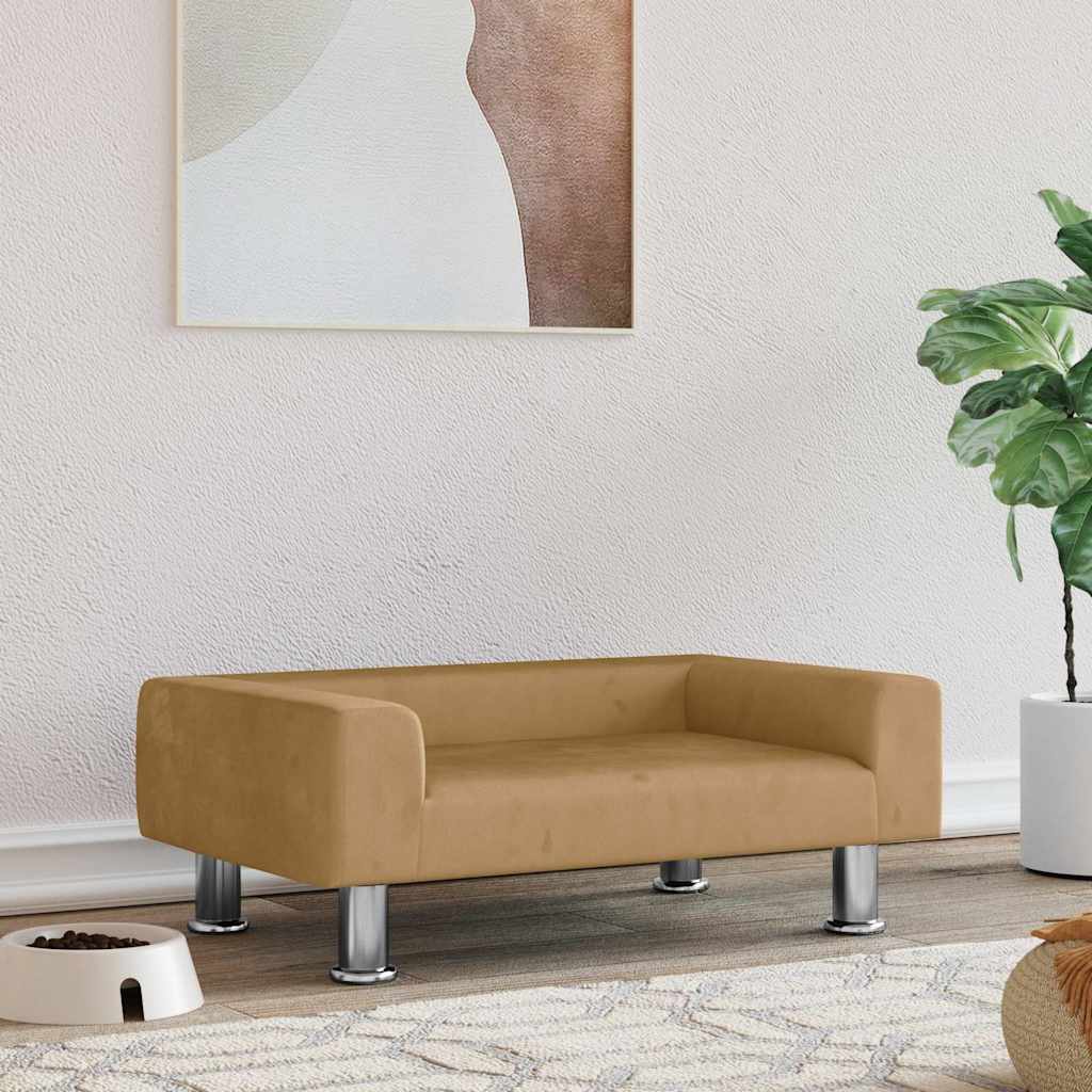 Hondenmand 70x45x26,5 cm fluweel bruin is nu te koop bij PeponiXL, paradijselijk wonen!