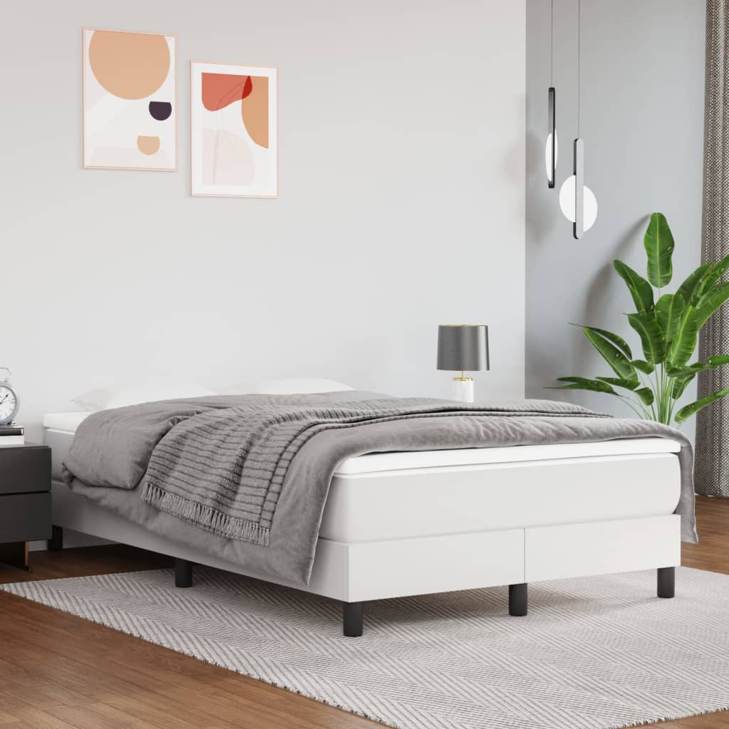 Boxspring bed kunstleer wit 120x200 cm is nu te koop bij PeponiXL, paradijselijk wonen!