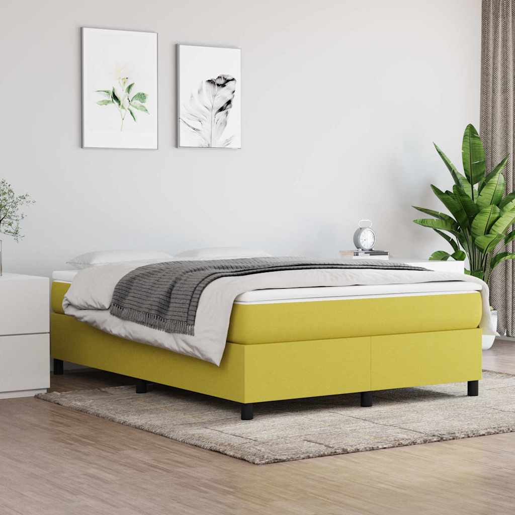 Boxspring bed 140x200 cm stof groen is nu te koop bij PeponiXL, paradijselijk wonen!