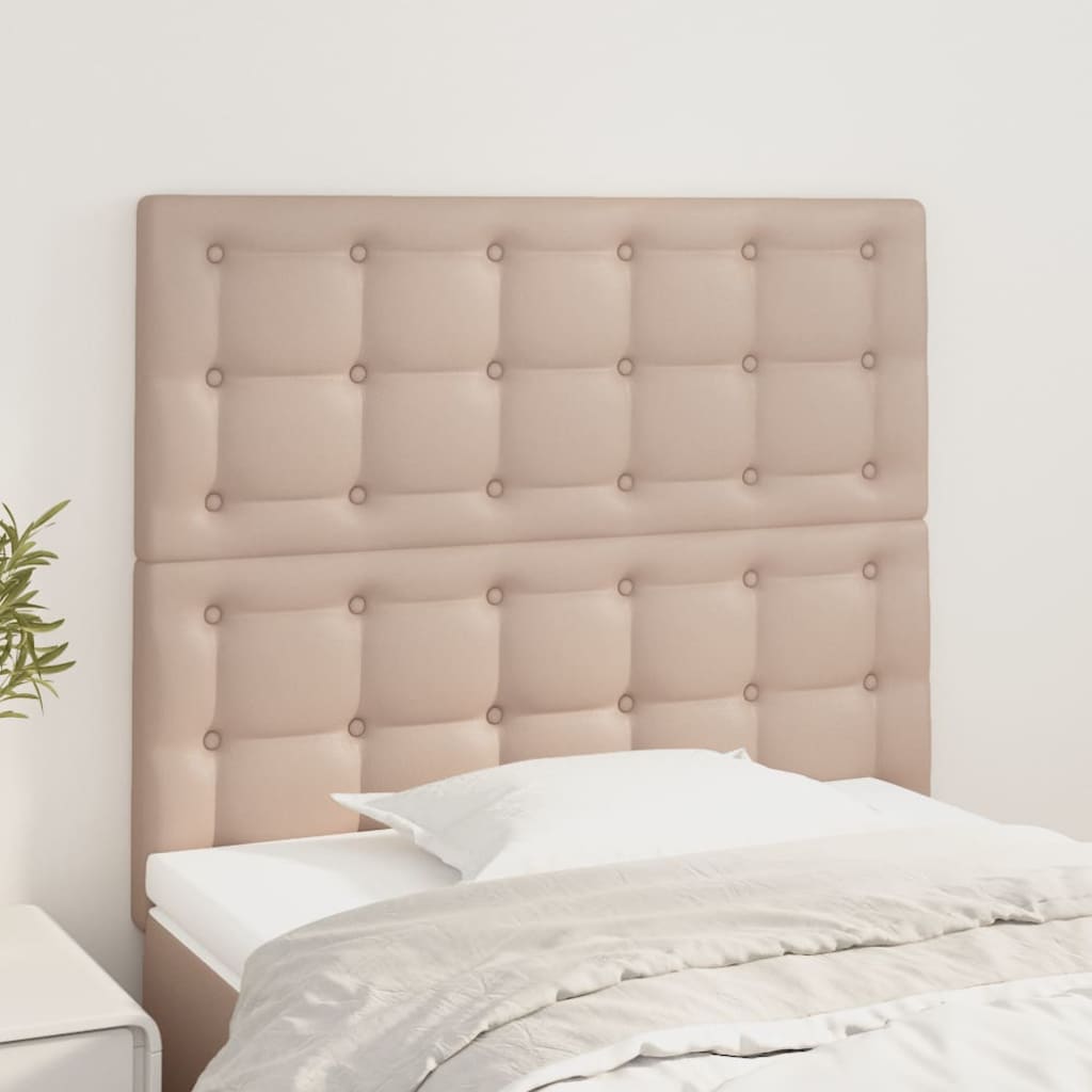 Hoofdbord cappuccino 90x5x118/128 cm Kunstleer is nu te koop bij PeponiXL, paradijselijk wonen!