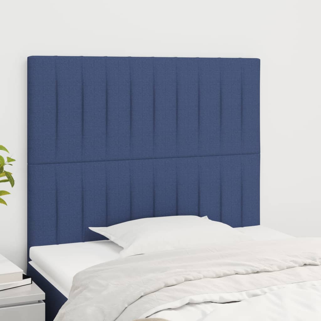 Hoofdbord blauw 80x5x118/128 cm stof is nu te koop bij PeponiXL, paradijselijk wonen!