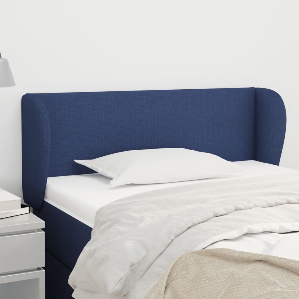 Hoofdbord met randen 103x23x78/88 cm stof blauw is nu te koop bij PeponiXL, paradijselijk wonen!