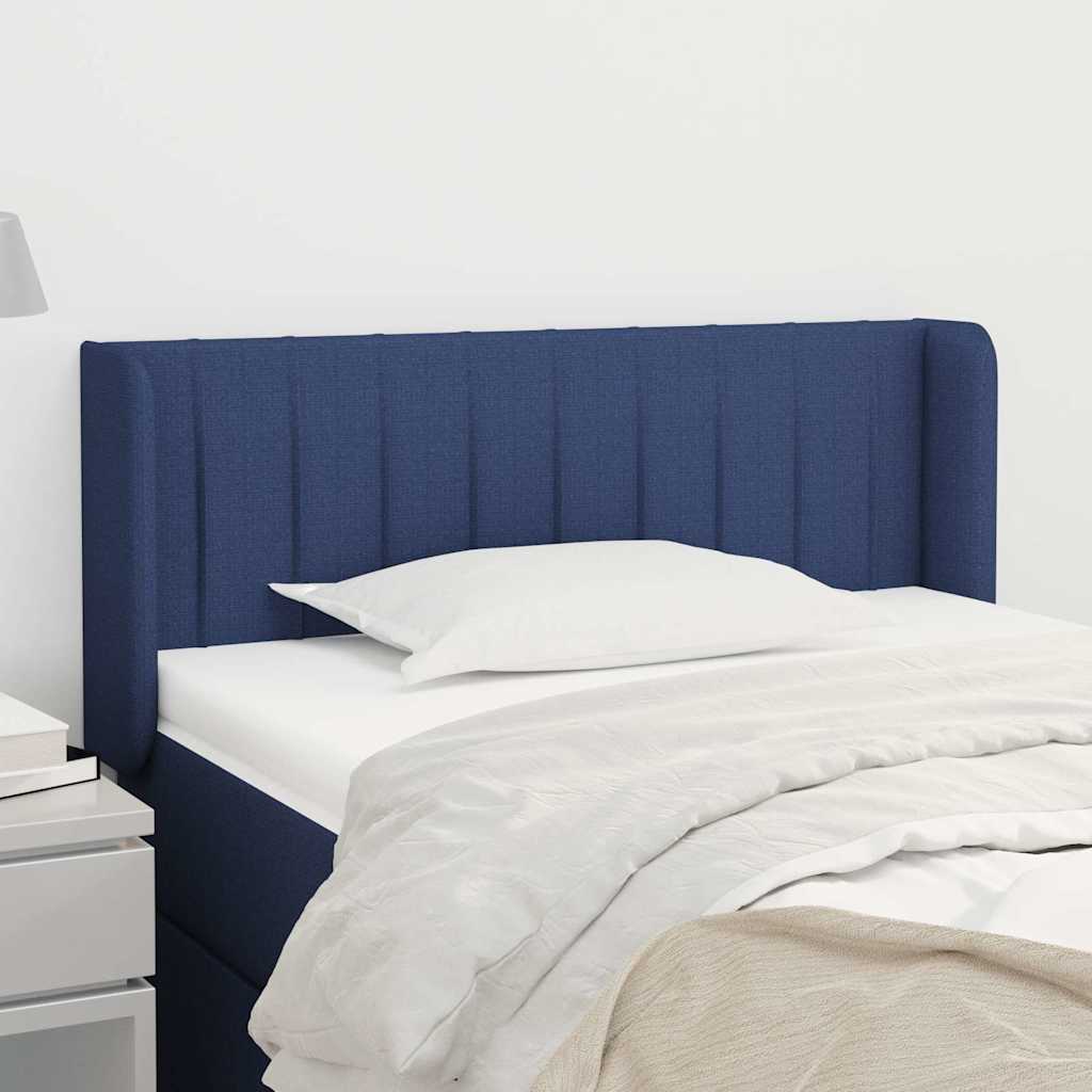 Hoofdbord met randen 93x16x78/88 cm stof blauw is nu te koop bij PeponiXL, paradijselijk wonen!