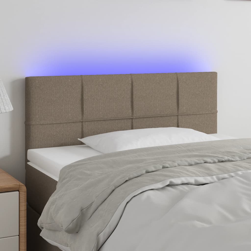 Hoofdbord LED 90x5x78/88 cm stof taupe is nu te koop bij PeponiXL, paradijselijk wonen!