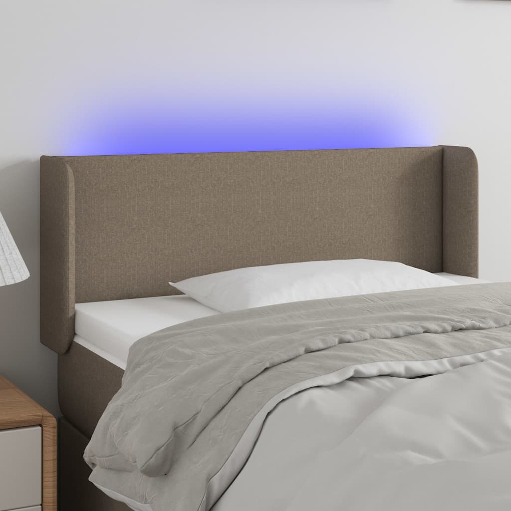 Hoofdbord LED 83x16x78/88 cm stof taupe is nu te koop bij PeponiXL, paradijselijk wonen!