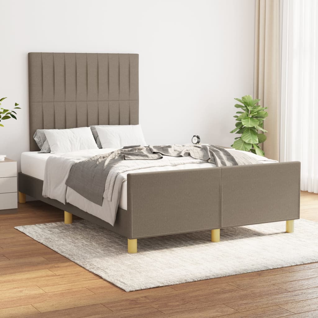Bedframe zonder matras 120x200 cm stof taupe is nu te koop bij PeponiXL, paradijselijk wonen!