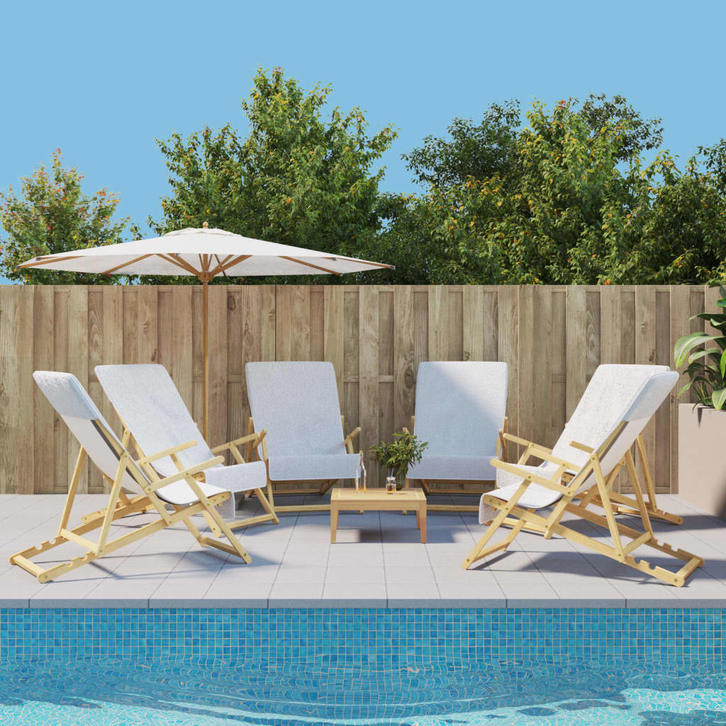 Strandhanddoeken 6 st 400 g/m² 60x135 cm stof wit is nu te koop bij PeponiXL, paradijselijk wonen!