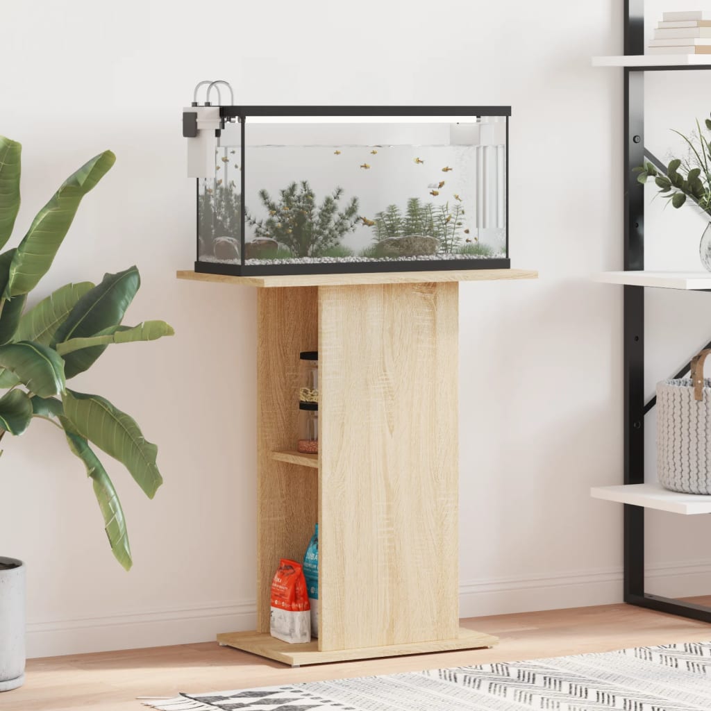 Aquariumstandaard Sonoma Eiken 60,5x36x72,5 cm Bewerkt Hout is nu te koop bij PeponiXL, paradijselijk wonen!