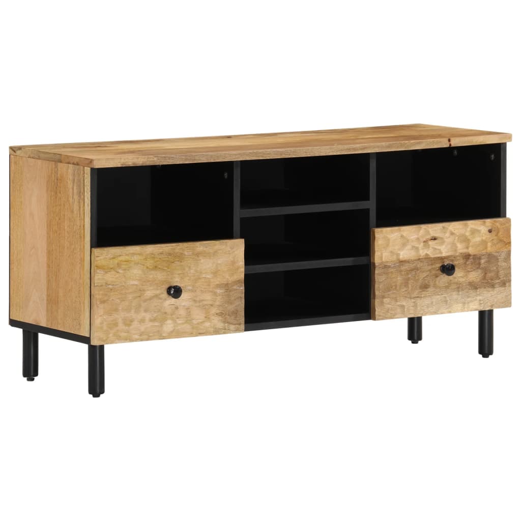 Tv-meubel 100x33x46 cm massief mangohout is nu te koop bij PeponiXL, paradijselijk wonen!