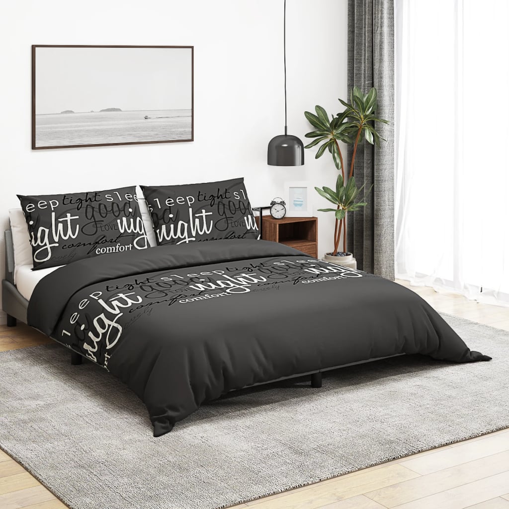 Dekbedovertrekset 200x200 cm katoen zwart is nu te koop bij PeponiXL, paradijselijk wonen!