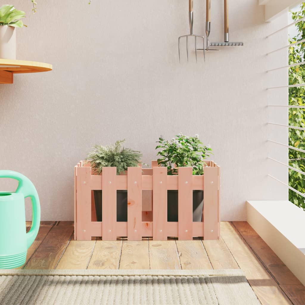 Plantenbak met hekontwerp 60x30x30 cm massief dougashout is nu te koop bij PeponiXL, paradijselijk wonen!