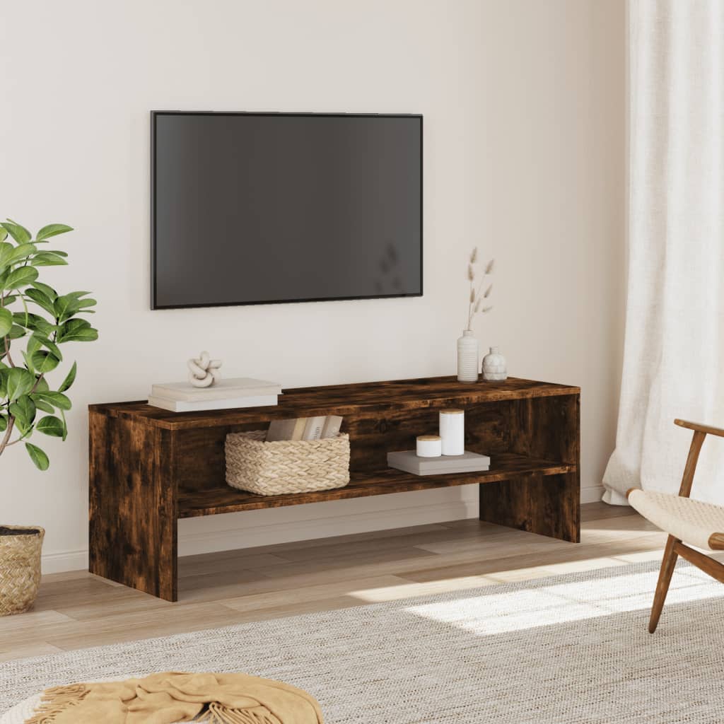 Tv-meubel 120x40x40 cm bewerkt hout gerookt eikenkleurig is nu te koop bij PeponiXL, paradijselijk wonen!