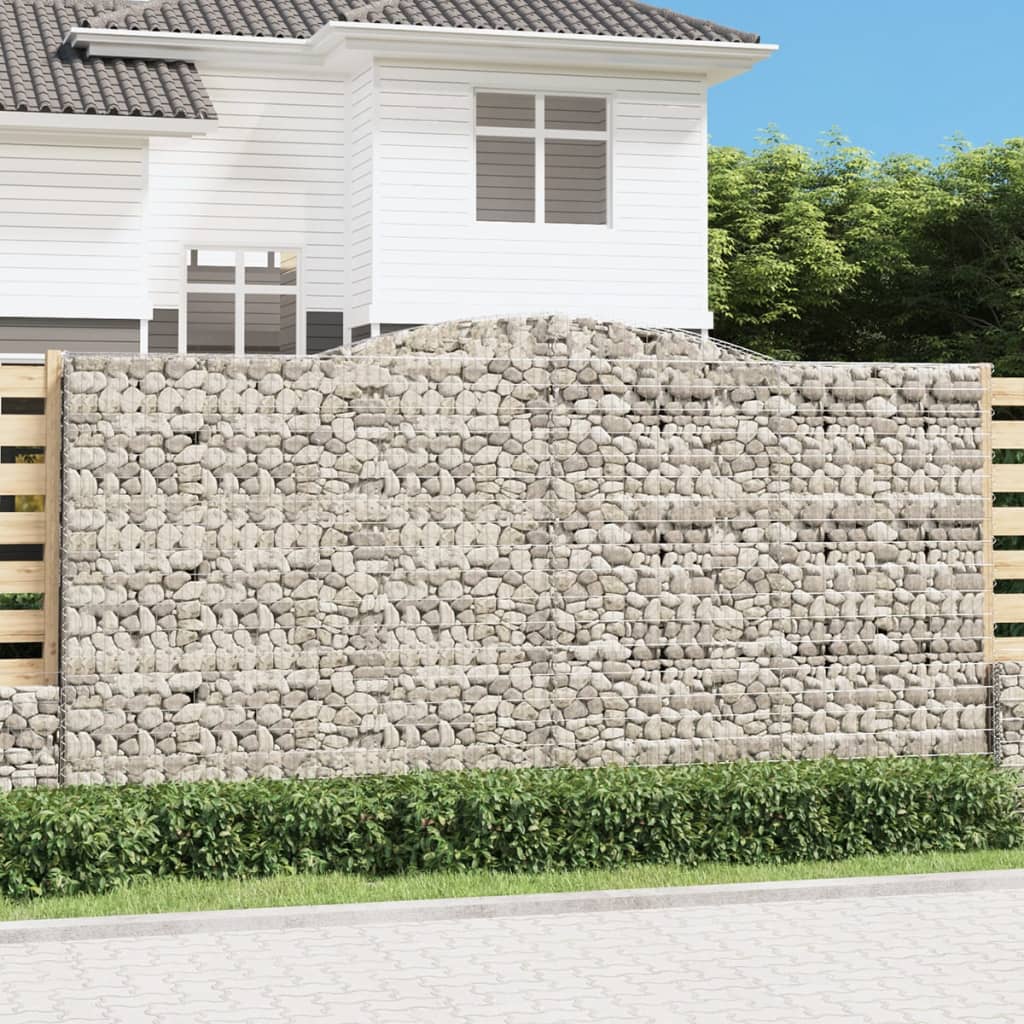Schanskorven 15 st gewelfd 400x50x200/220 cm ijzer is nu te koop bij PeponiXL, paradijselijk wonen!