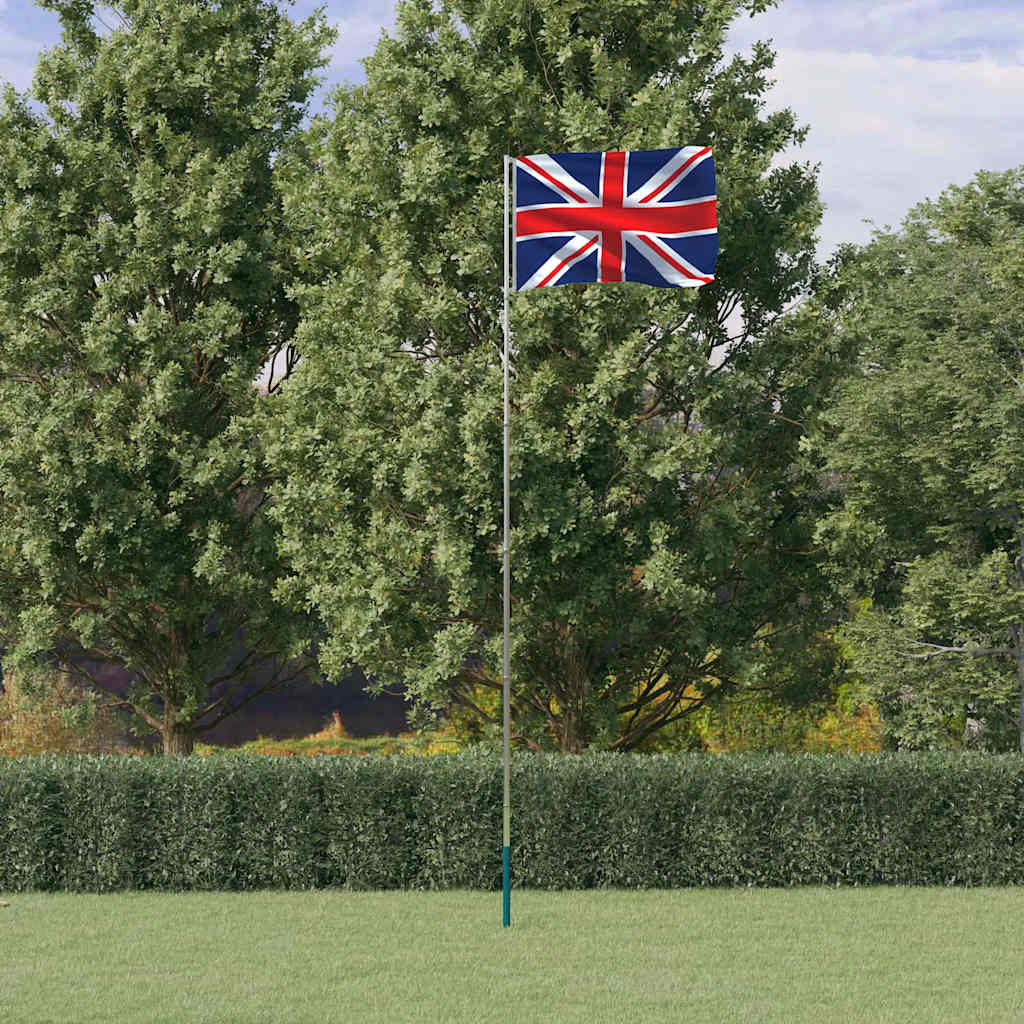 Vlag met vlaggenmast Verenigd Koninkrijk 5,5 m aluminium is nu te koop bij PeponiXL, paradijselijk wonen!