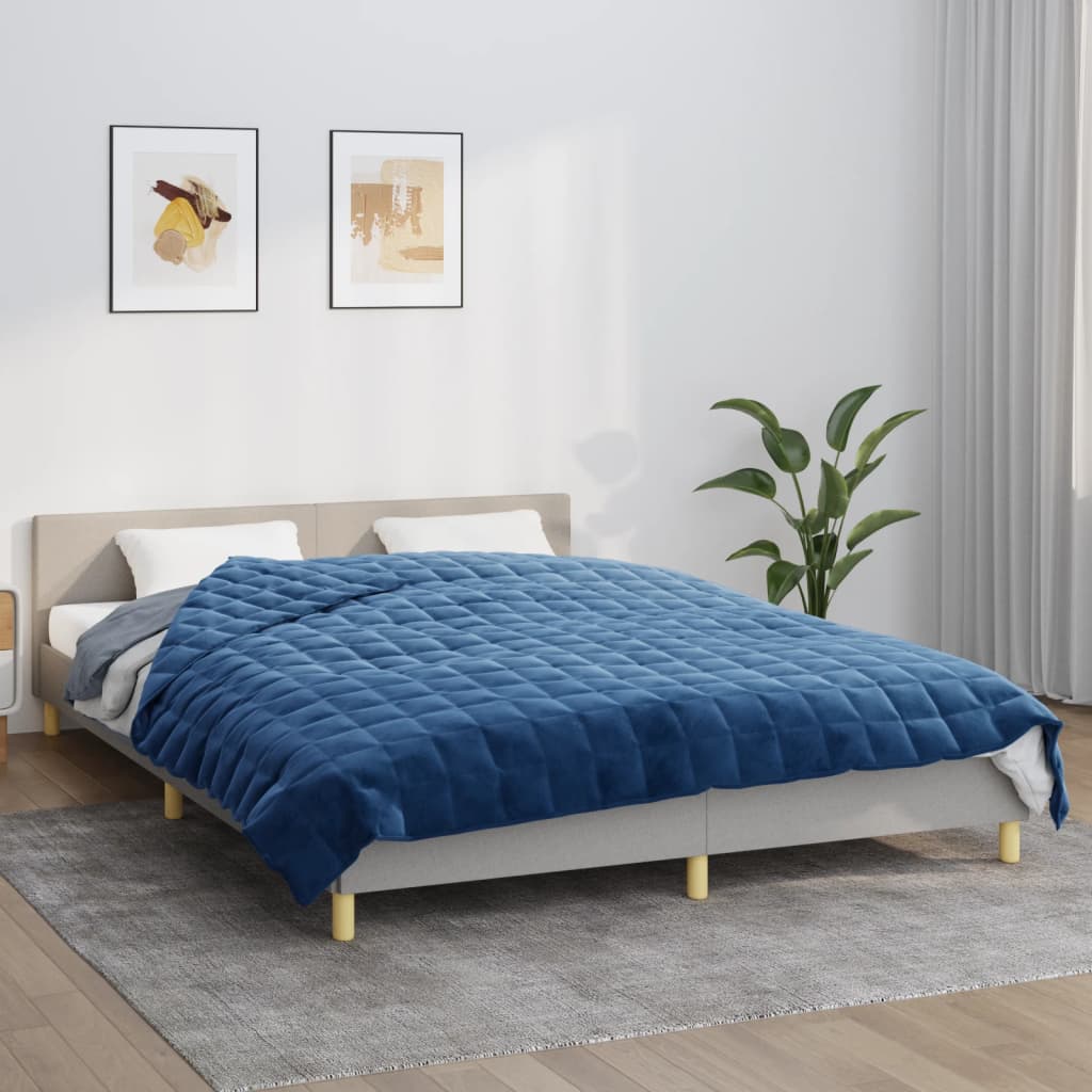 Verzwaringsdeken 200x225 cm 9 kg stof blauw is nu te koop bij PeponiXL, paradijselijk wonen!