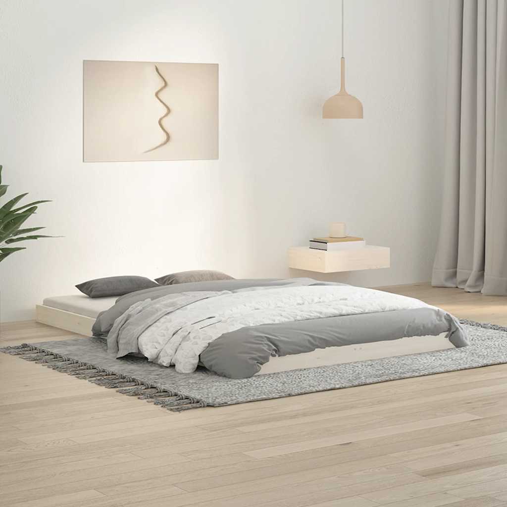 Bedframe massief grenenhout wit 120x190 cm is nu te koop bij PeponiXL, paradijselijk wonen!