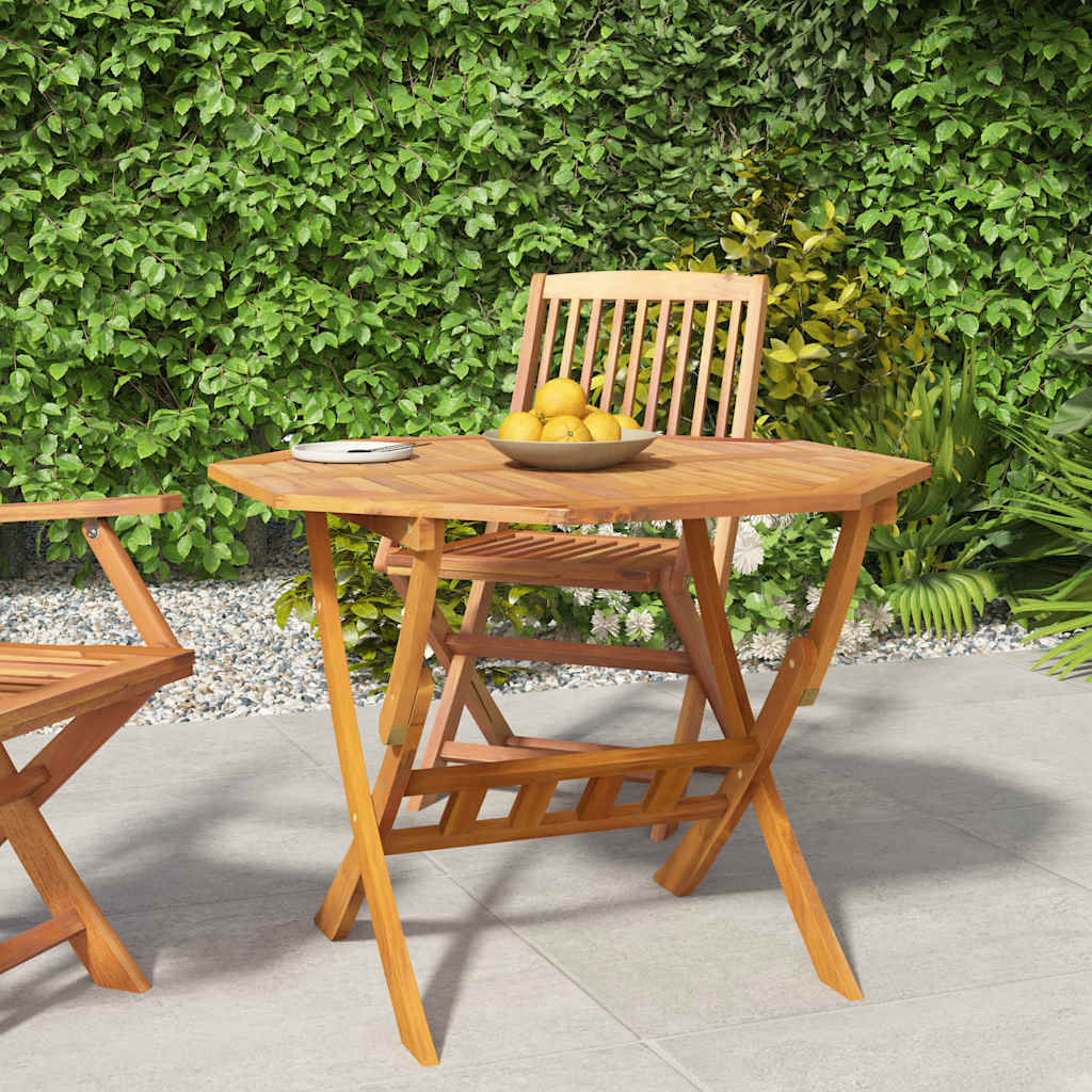 Tuintafel inklapbaar 90x75 cm massief acaciahout is nu te koop bij PeponiXL, paradijselijk wonen!