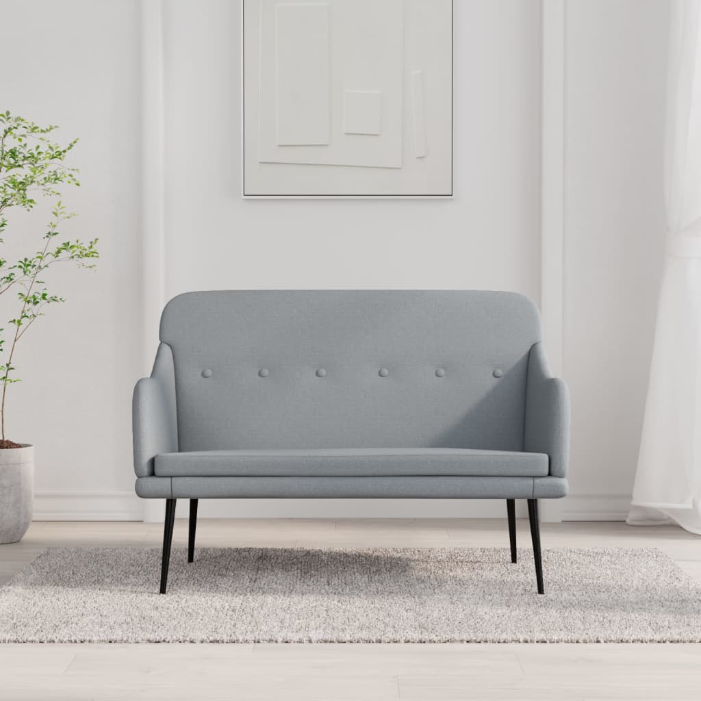 vidaXL Bankje 110x76x80 cm stof lichtgrijs