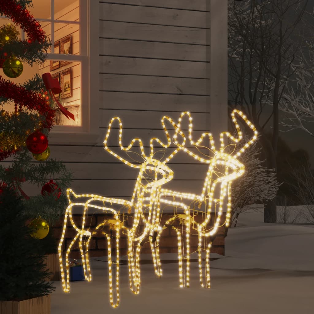 Kerstfiguur rendier met bewegende kop 2 st warmwit is nu te koop bij PeponiXL, paradijselijk wonen!